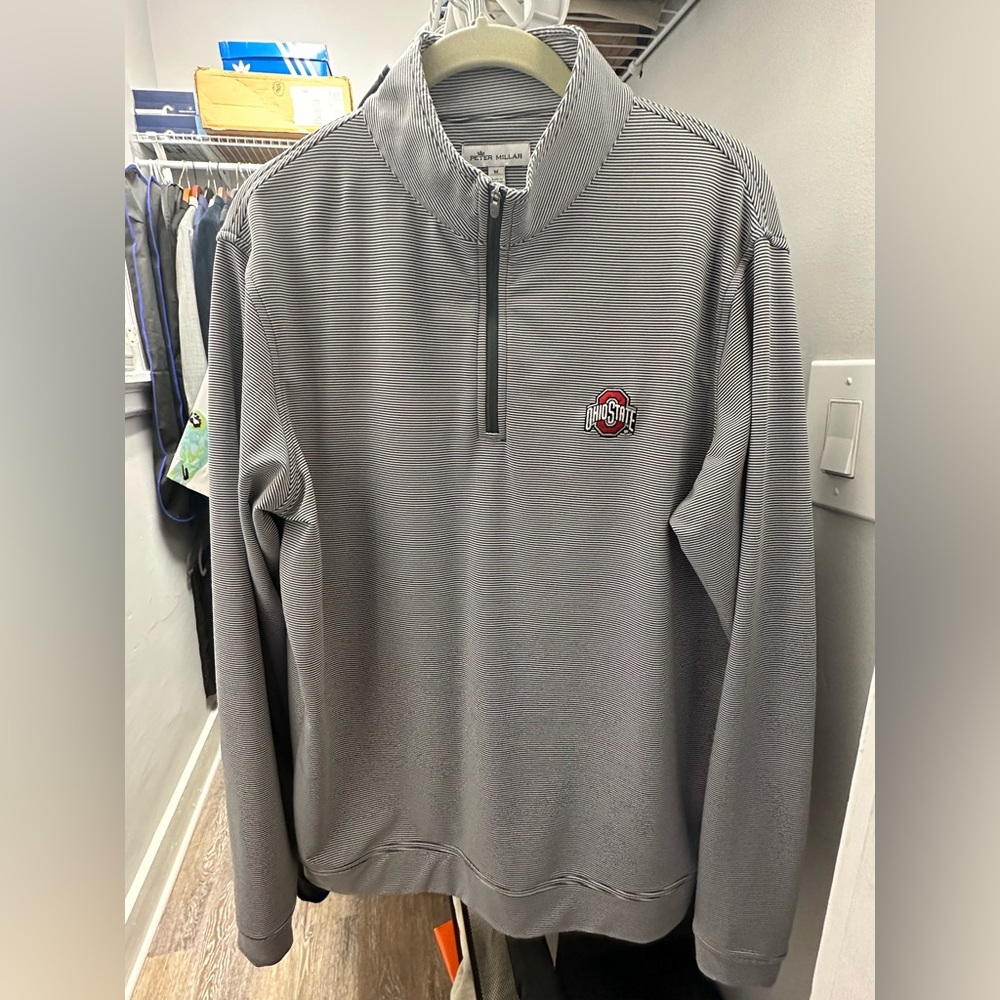Ohio State Perth Sugar Stripe Performance Quarter-Zip - M